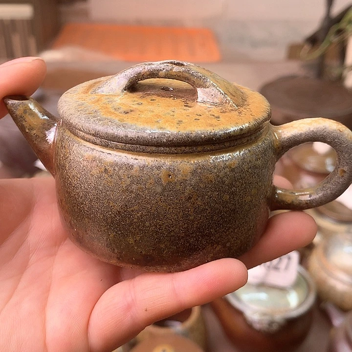紫砂茶壶纯自然高温无釉裸柴烧