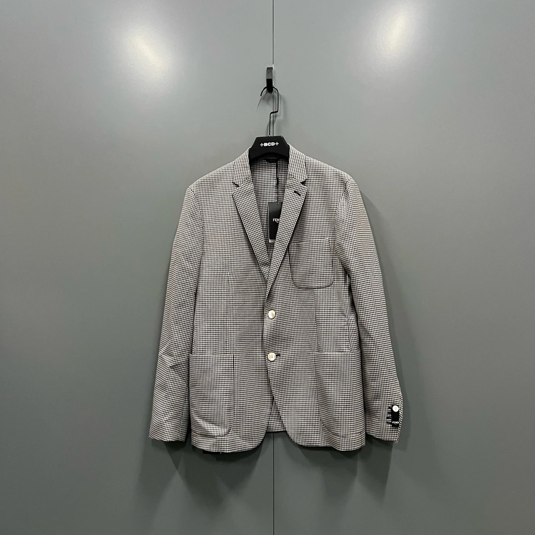 95新 FENDI/芬迪 (ll) 芬迪 格纹西服 54码
