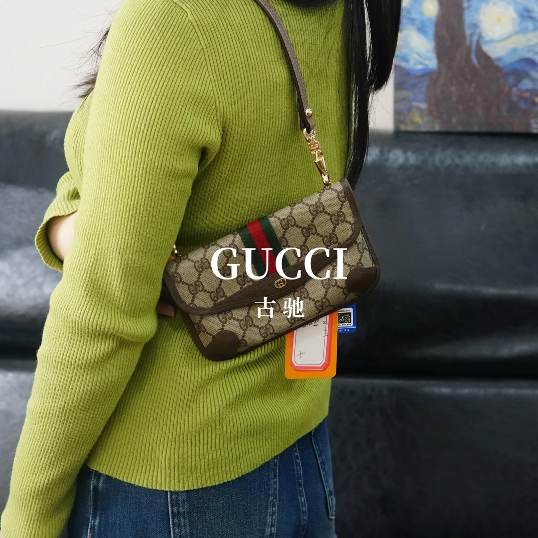 95新 GUCCI/古驰 老花单肩包/WJ12602853/2853