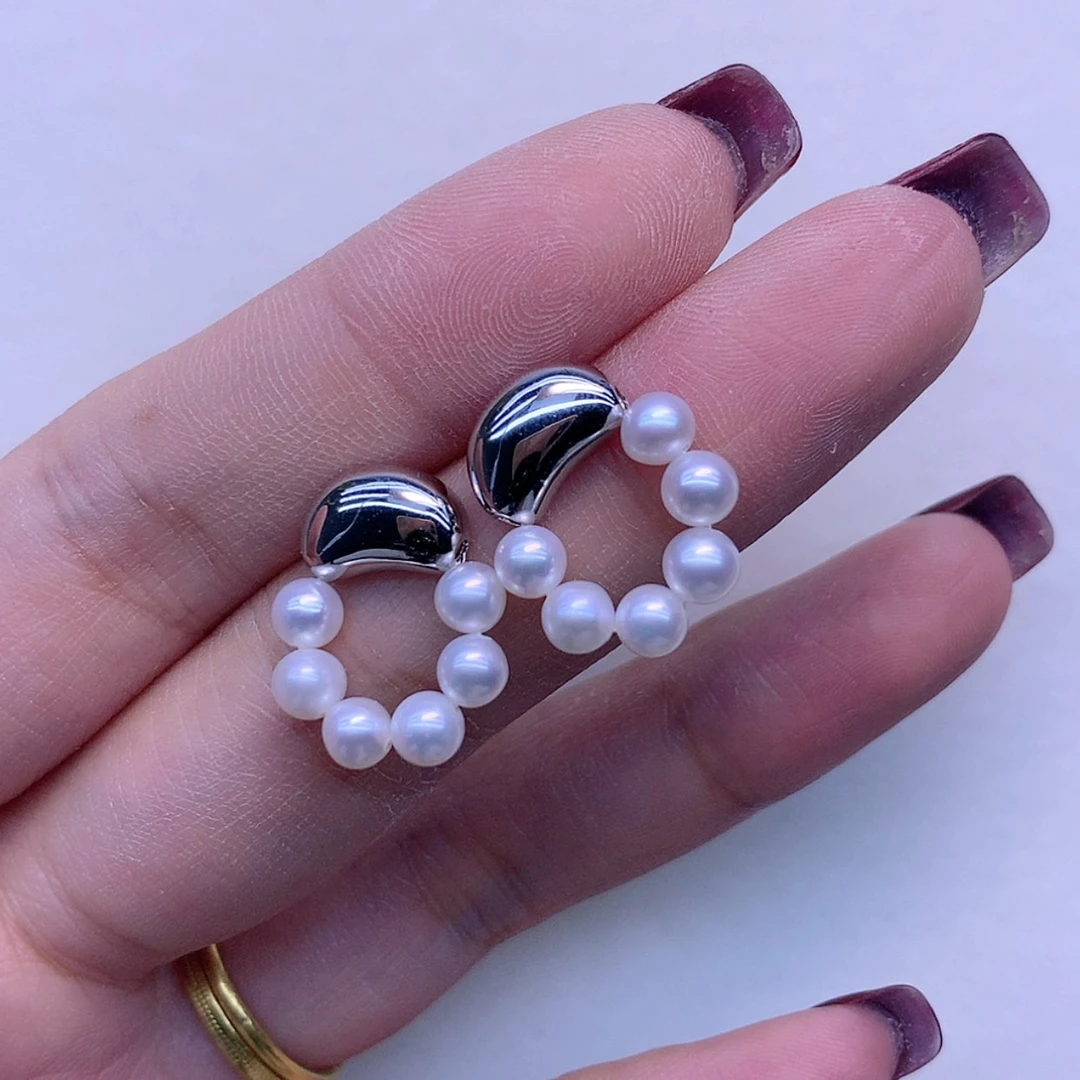 【闪购商品】银S925镶嵌淡水珍珠耳饰