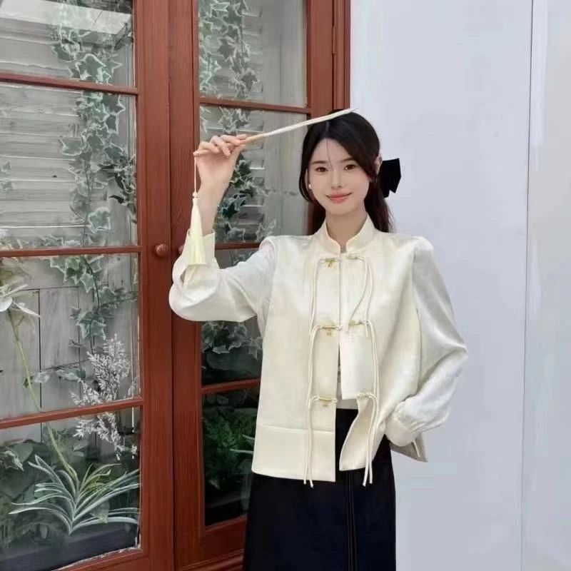 【牛哥严选】新款国风侧开叉盘扣流苏马甲