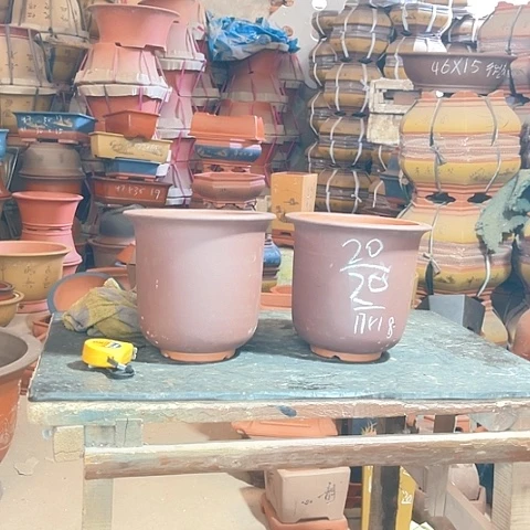 紫砂花盆大金钟盆两个