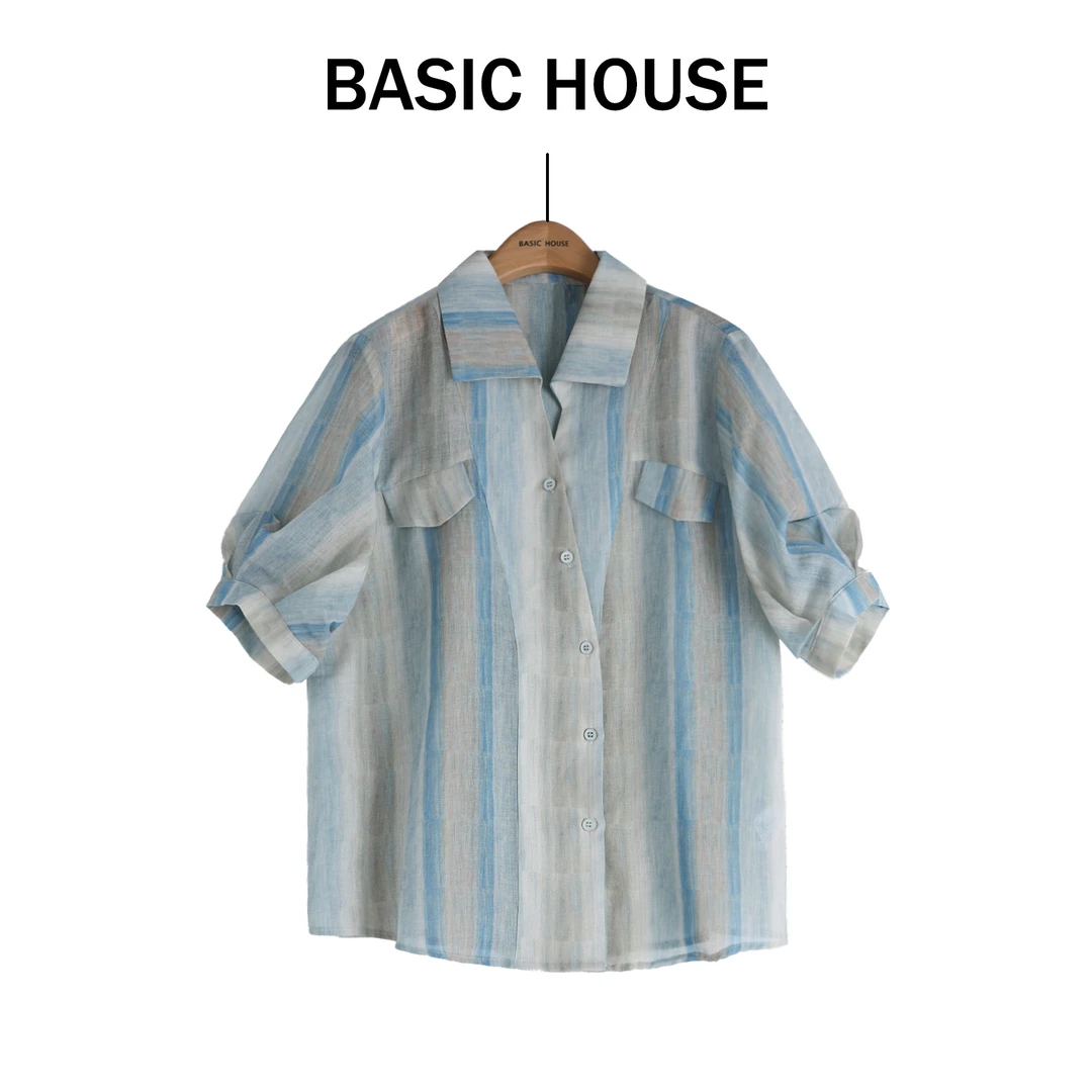 Basic House/百家好春夏季新款时尚气质休闲小众衬衫B1335B5RT02