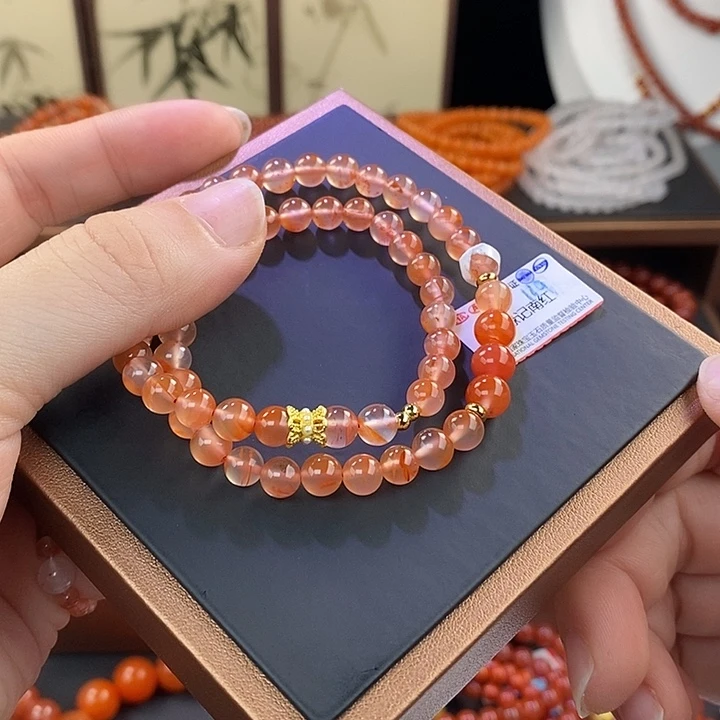 南红玛瑙未镶嵌手链