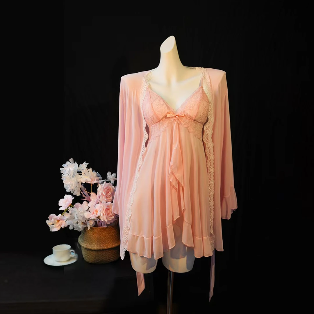 彭裳裳【千樱恋雪】春夏潮流时尚女士家居服显瘦轻奢纯欲睡衣套装