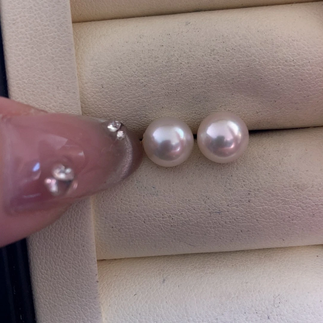 海水珍珠耳饰18K金镶嵌