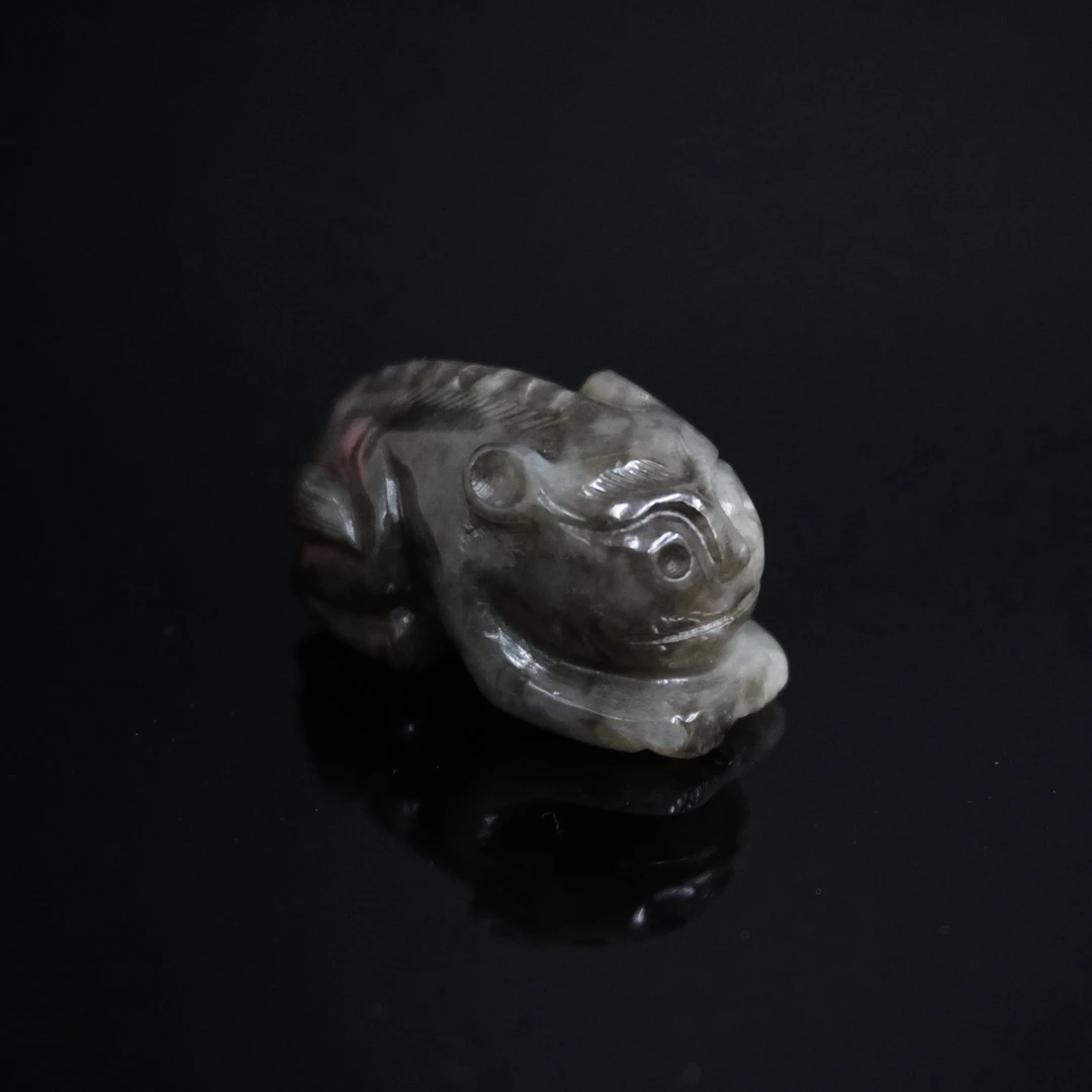 清代和田玉兽/027179/收藏/传承/【友谊文物商店】