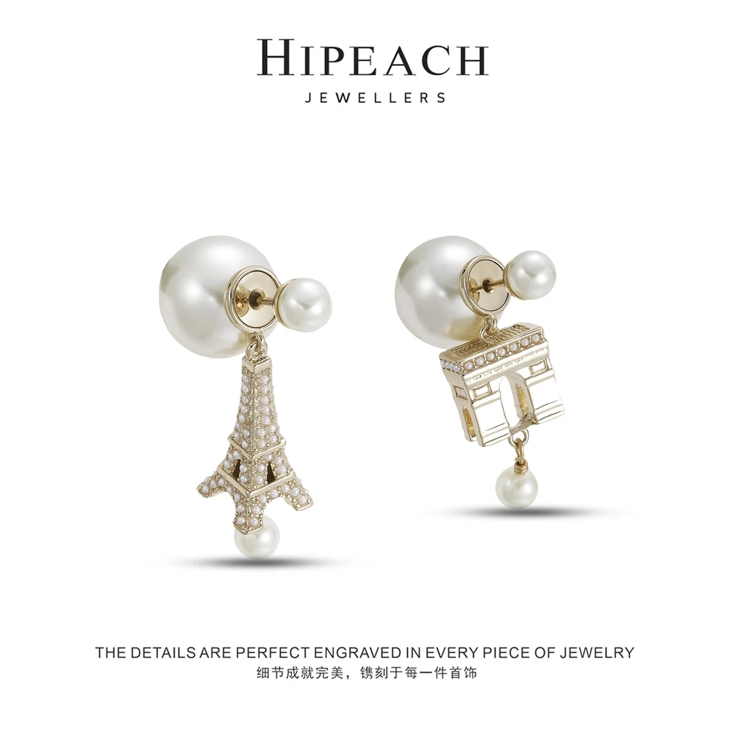 镀K金 ♠铁塔AB款耳环HTW0049