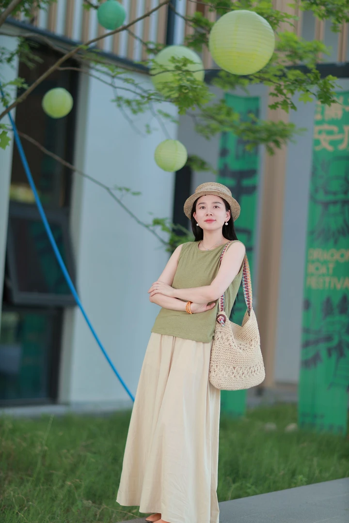 【云边】定制汉麻棉呼吸感超冰爽万金油肌理百搭小背心外穿无袖T恤