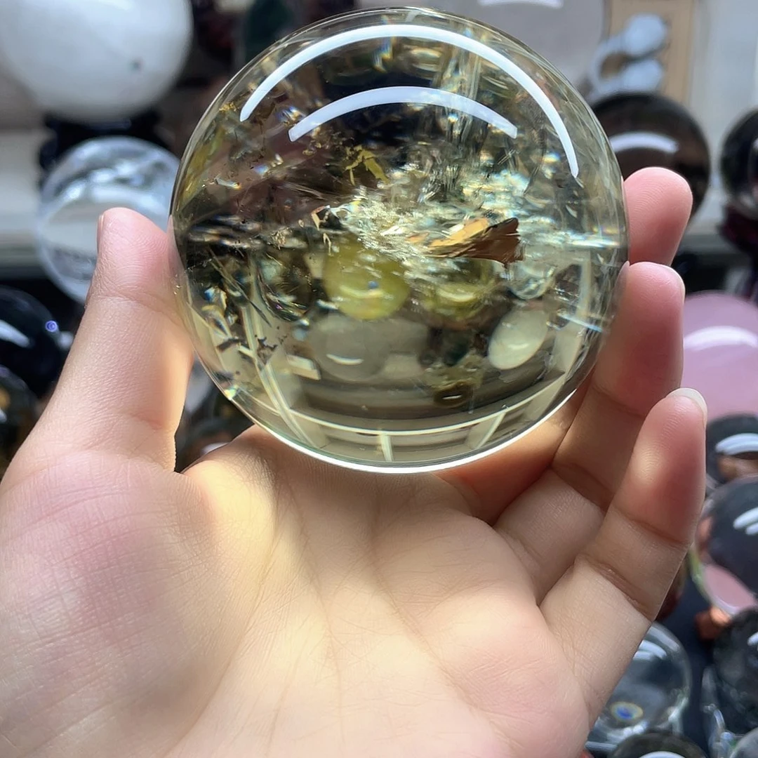 水晶珠宝半成品未镶嵌黄水晶卡76A99