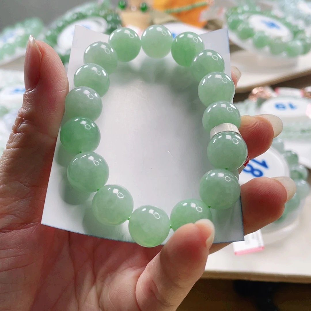 翡翠未镶嵌手链手串12+