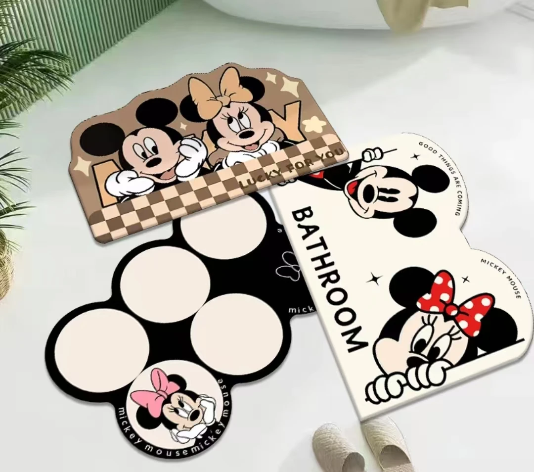 《京东快递发货》拍一发三浴室吸水硅藻泥底地垫卫生间浴室小地垫