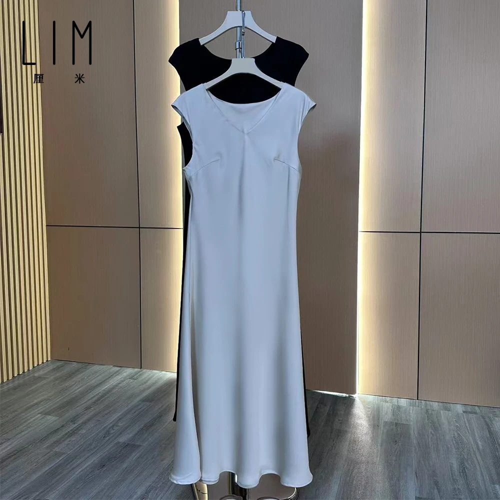 2025连衣裙夏季夏款极简吊带连衣裙女士背心裙中长款气质裙子长裙