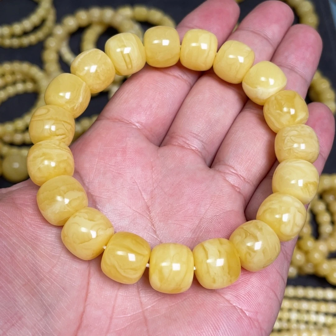 蜜蜡未镶嵌裸石蜜蜡手串13.3mm