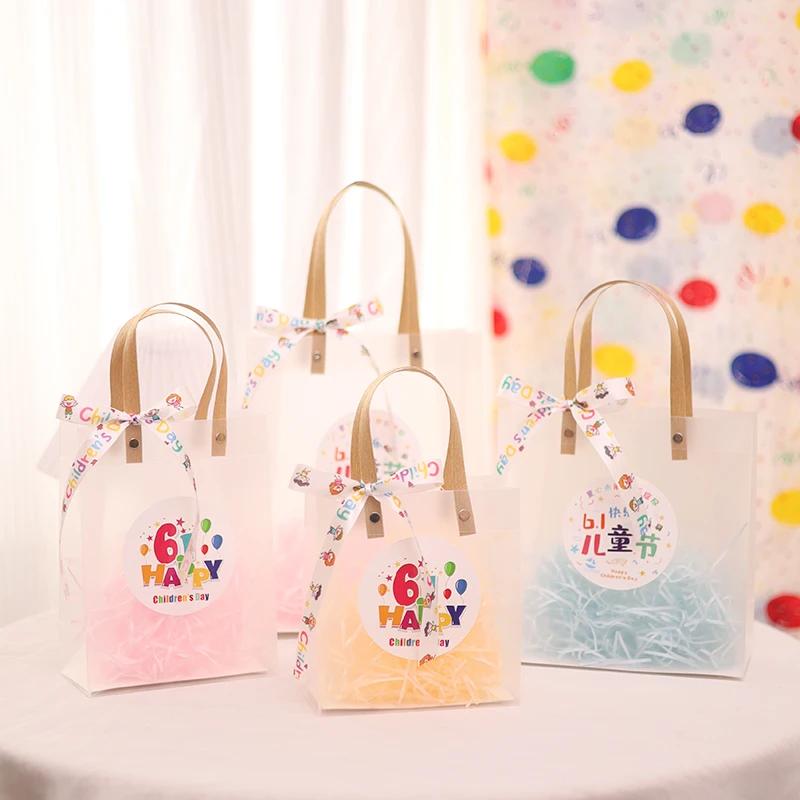 六一儿童节礼品袋伴手礼手提袋透明幼儿园小学生61礼物包装袋子
