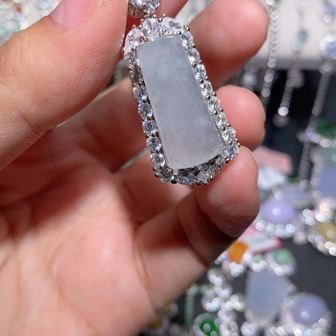 翡翠银S925镶嵌颈饰h g j k