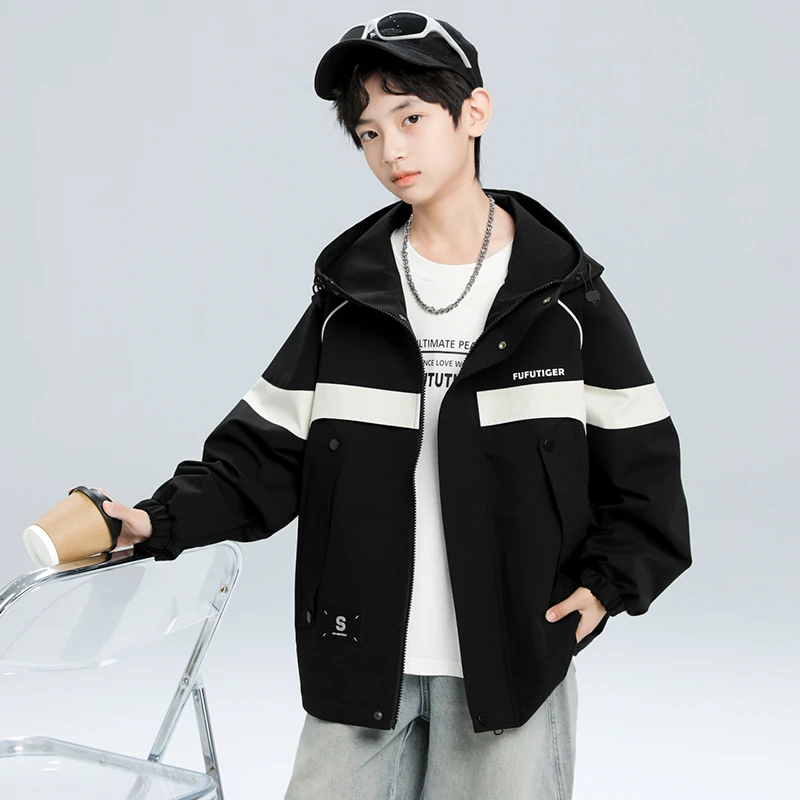 男童2025新款春季工装风中大儿童酷帅男孩外套潮A5062