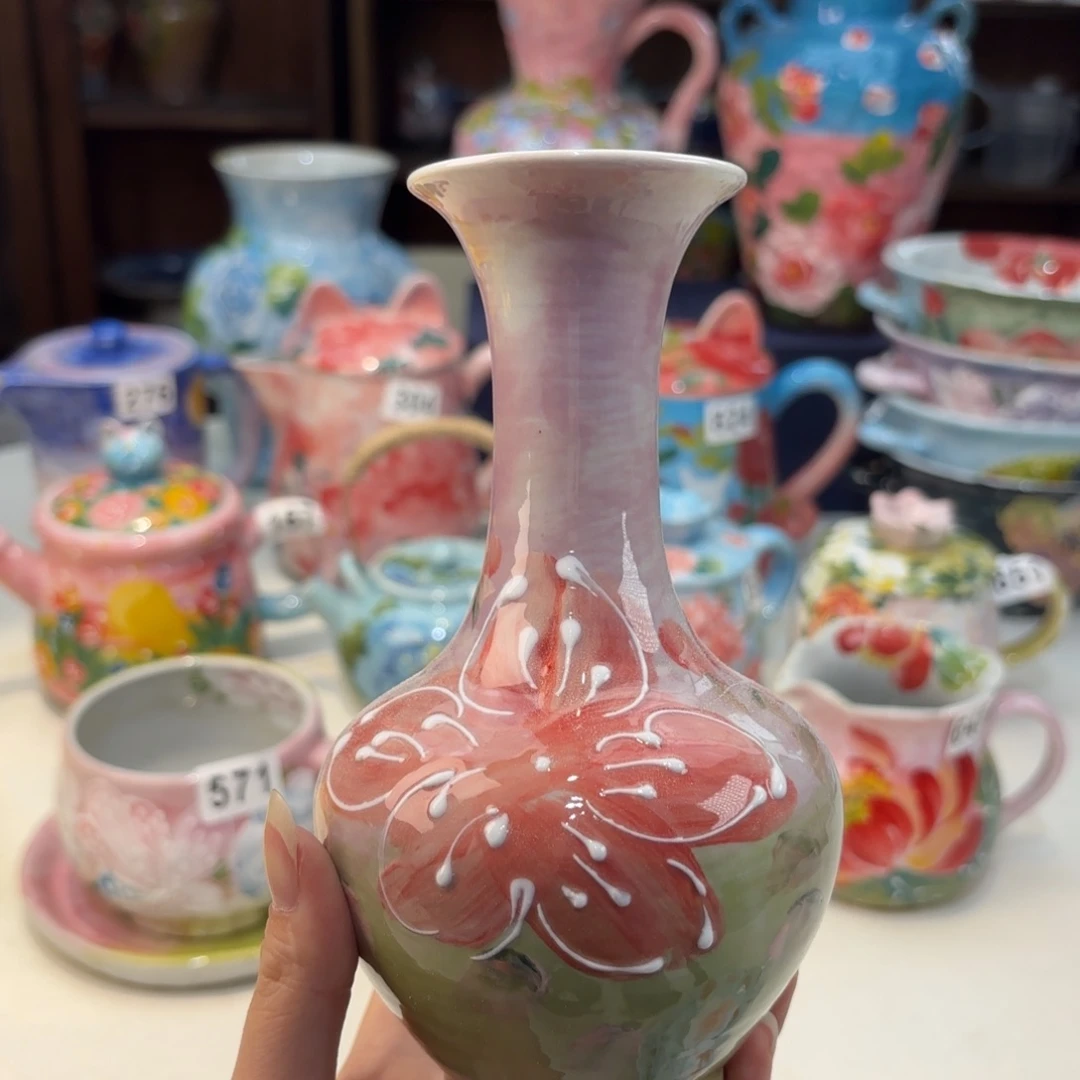 瓷片景德镇手绘高温釉下彩陶瓷茶具