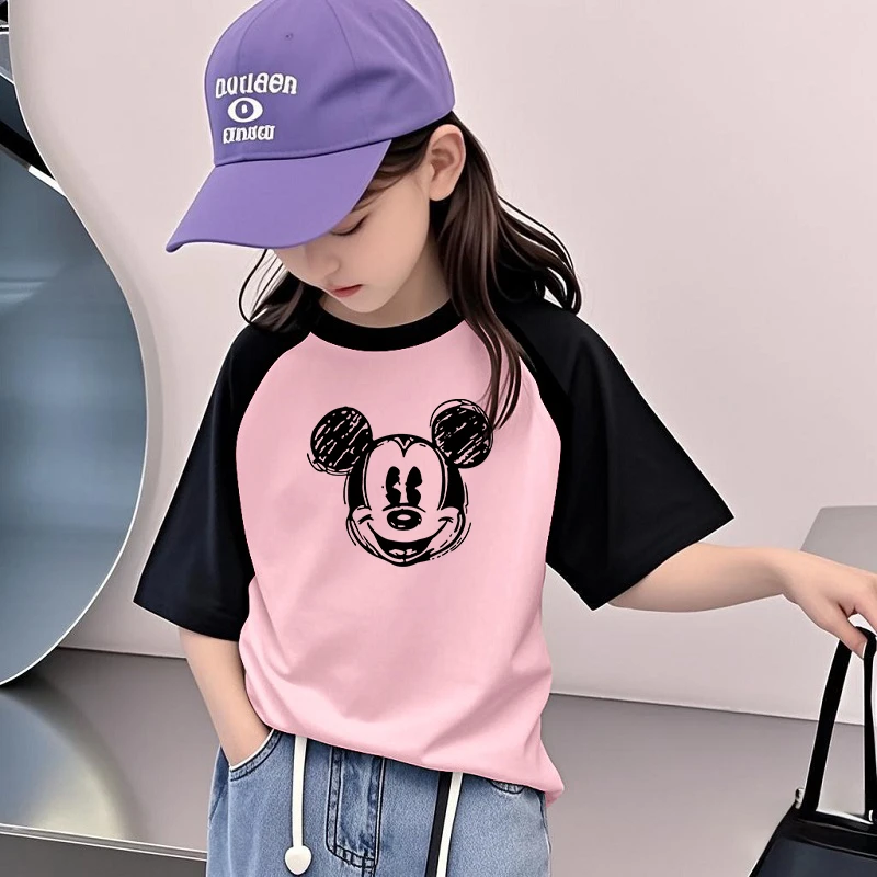 夏季女童短袖t恤新款纯棉儿童衣服T恤小女孩卡通洋气女童t恤短袖
