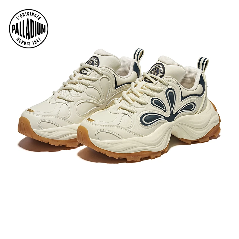 帕拉丁春季女款休闲鞋经典休闲圆头系带老爹鞋99404