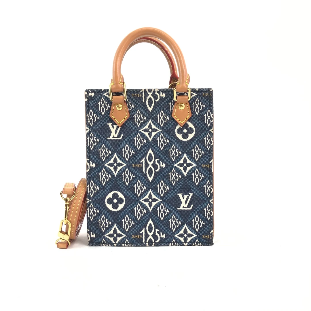 95新 LouisVuitton/路易威登 奢100严选 LV帆布1854琴谱单肩包