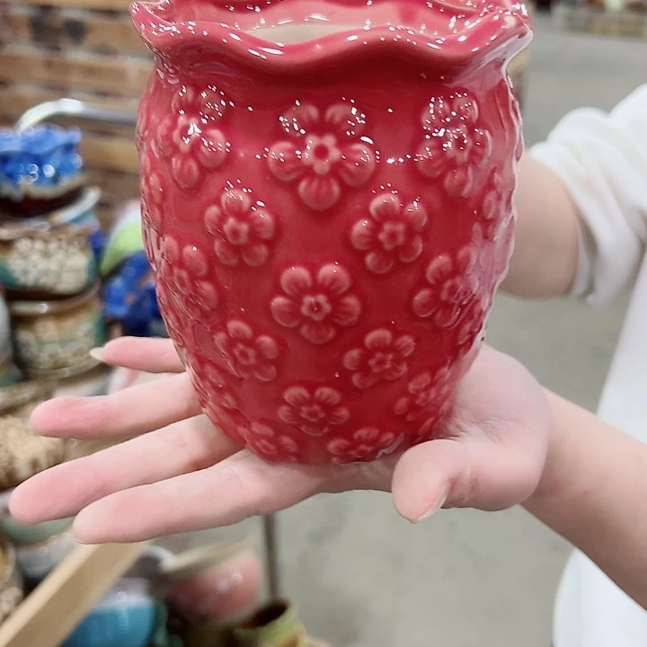 有孔.凑满10元发货多肉陶瓷花盆！