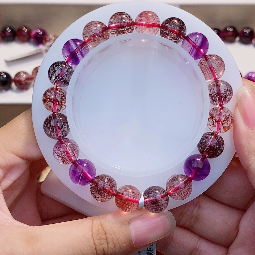 水晶手链未镶嵌黑加仑9+