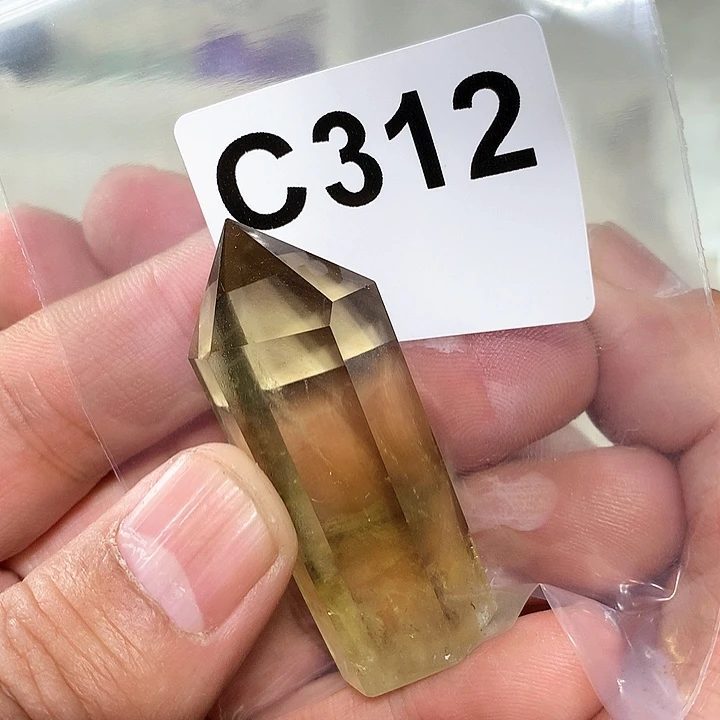 黄晶天然水晶柱子C312未镶嵌小****）