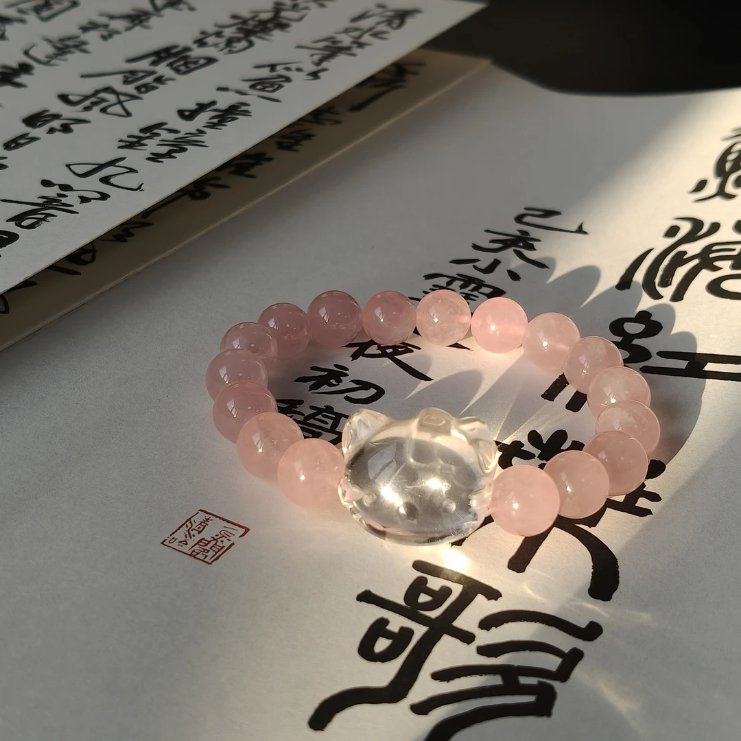 【我爱妖晶Y&J】少女手串芙蓉粉水HelloKitty凯蒂猫水晶