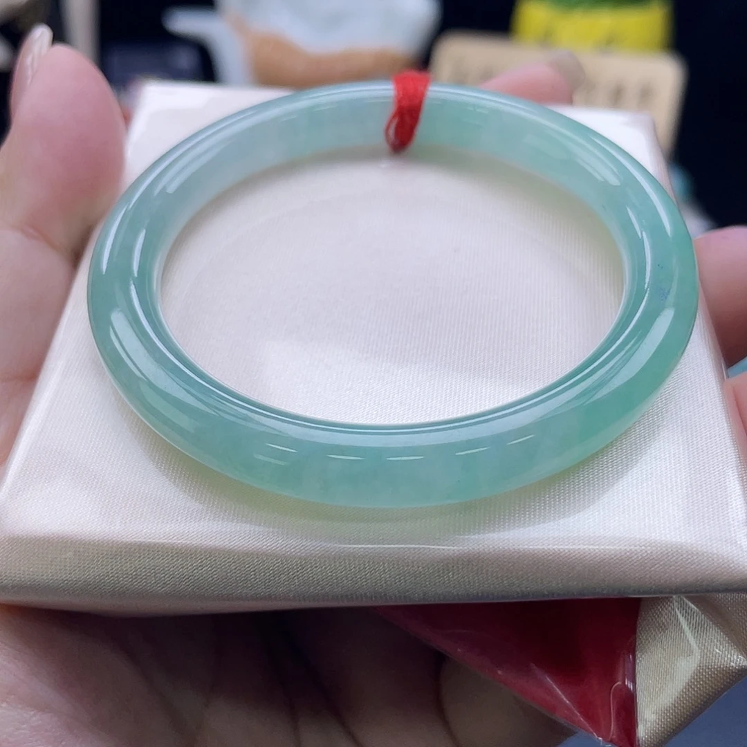 未镶嵌手镯翡翠41号冰绿