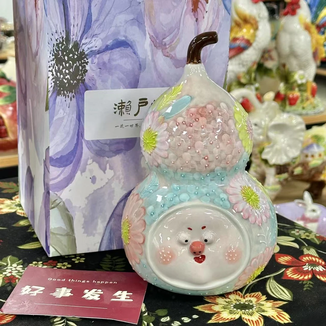 濑户烧 繁花絮语-葫芦小豆豆陶瓷手绘家用
