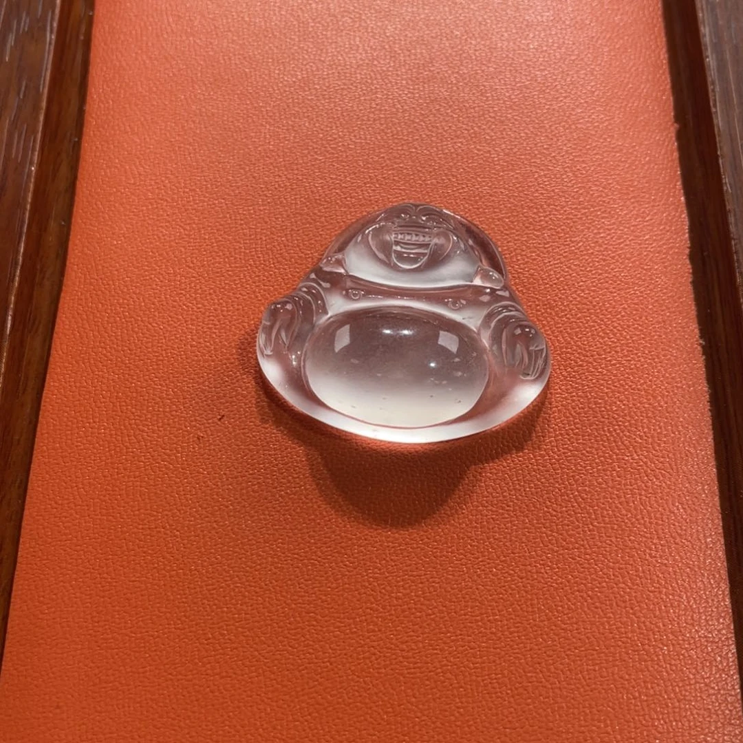 蹦***跶石英质玉未镶嵌佛公