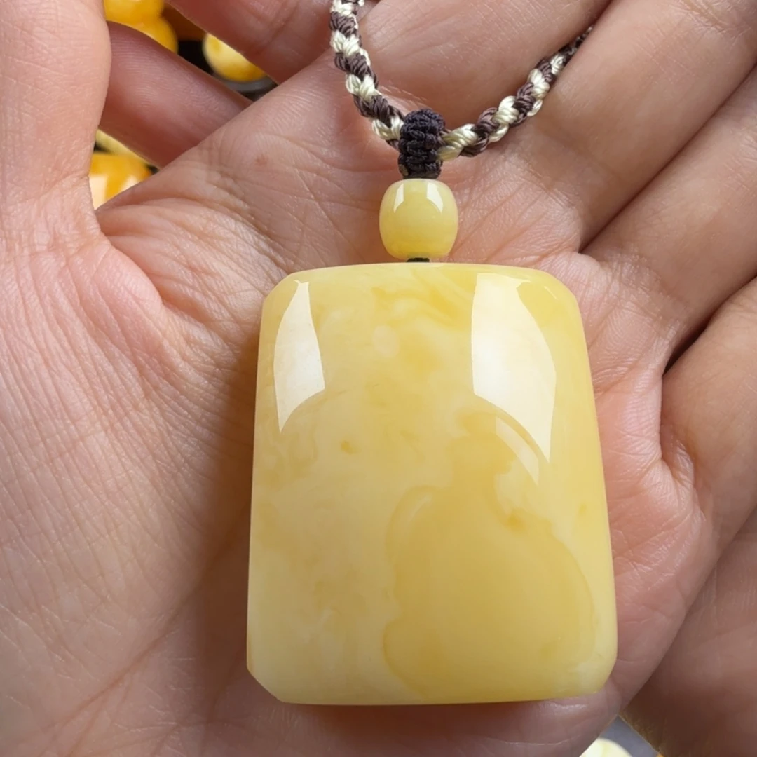 琥珀未镶嵌颈饰纯天然琥珀蜜蜡无优化