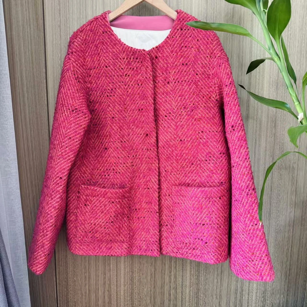 VV&AA 秋冬法式针织气质名媛风百搭小香风外套 TU3581