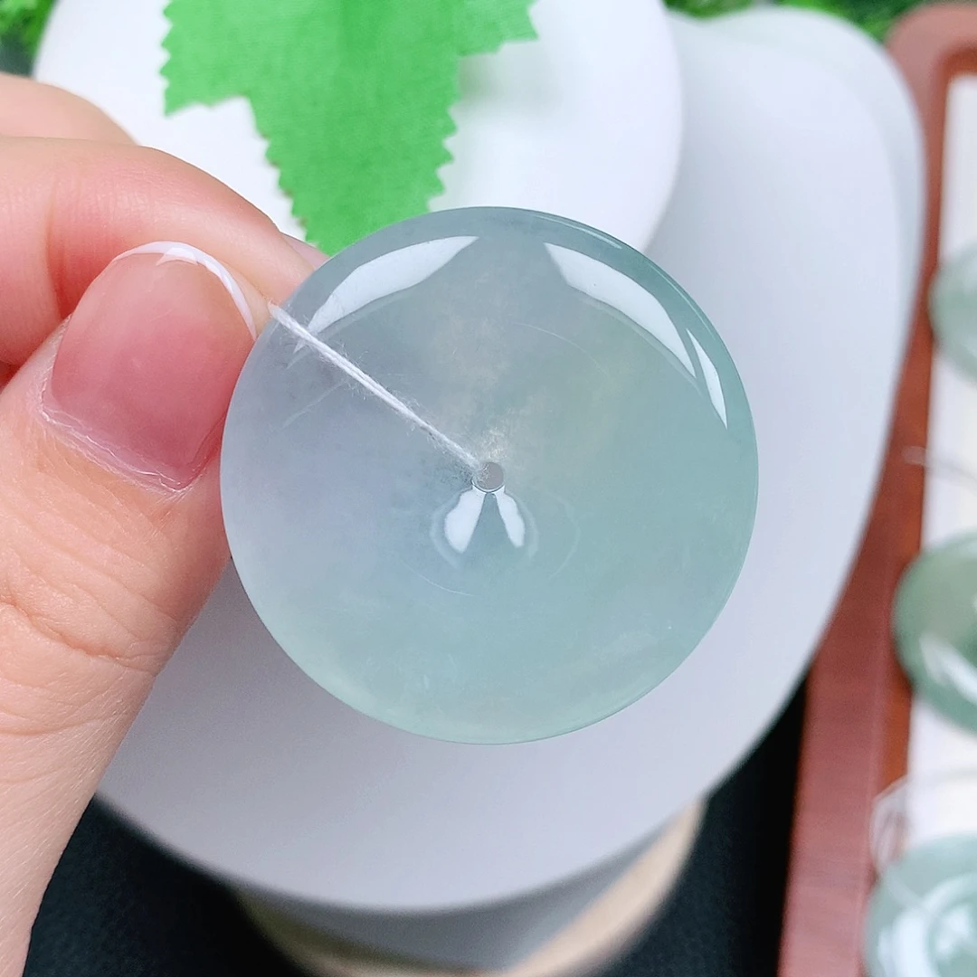 翡翠未镶嵌颈饰平安35-5.5
