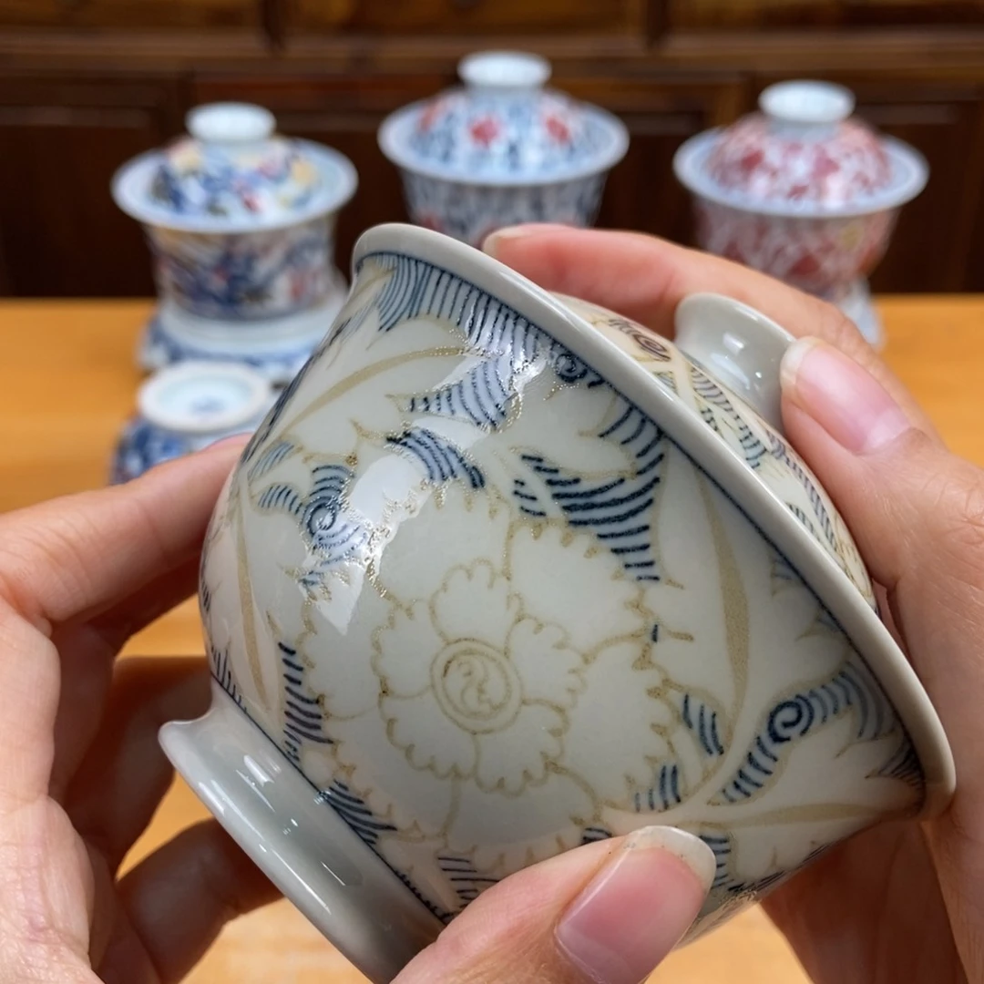 手绘现代茶具非古董