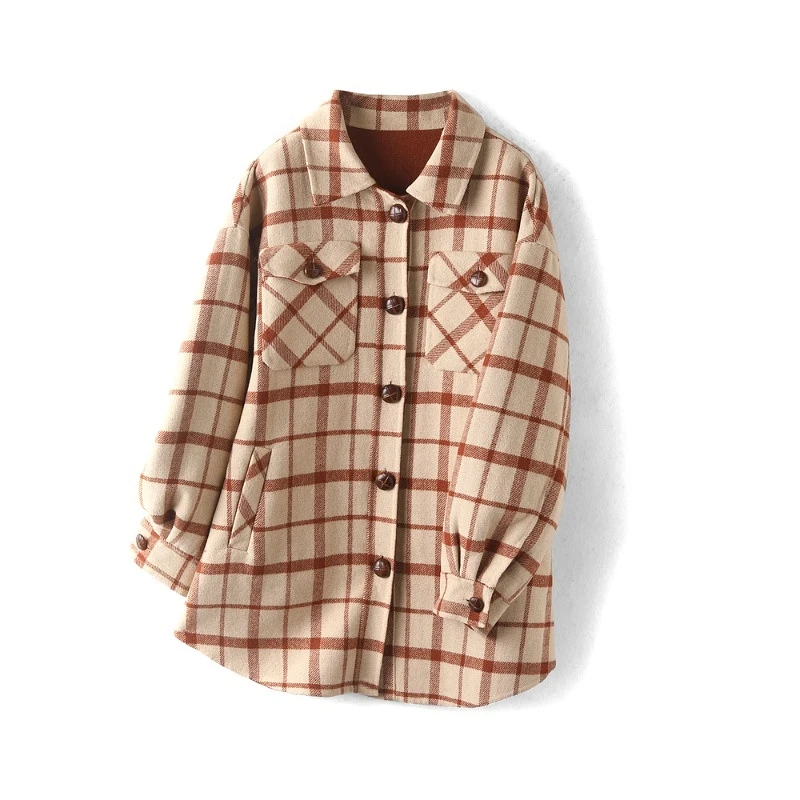 30563【熠系列】双面呢格子外套1525505