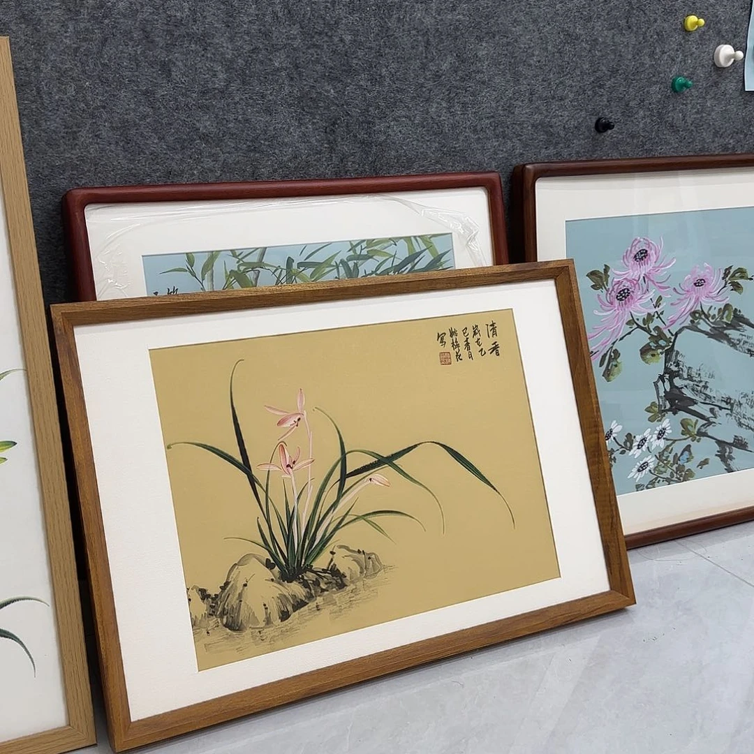 国画一笔两色立体兰花