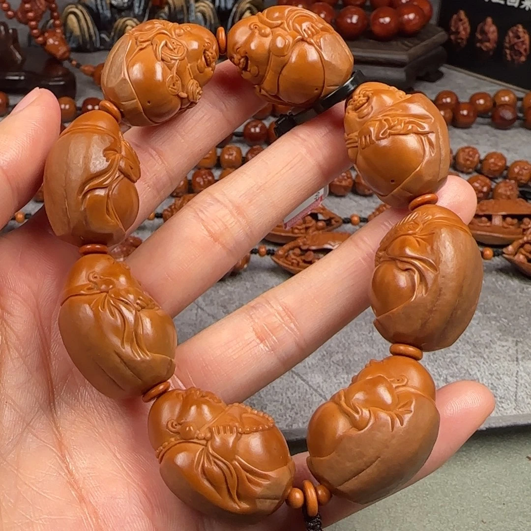 手串/手链橄榄核2.2尺寸八宝弥勒手串