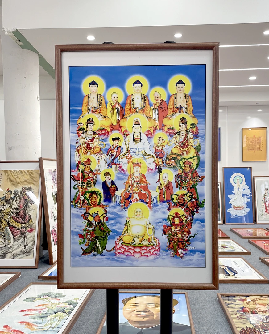 [156全佛图]60x90cm中国风家居装饰画办公室玄关客厅装饰画