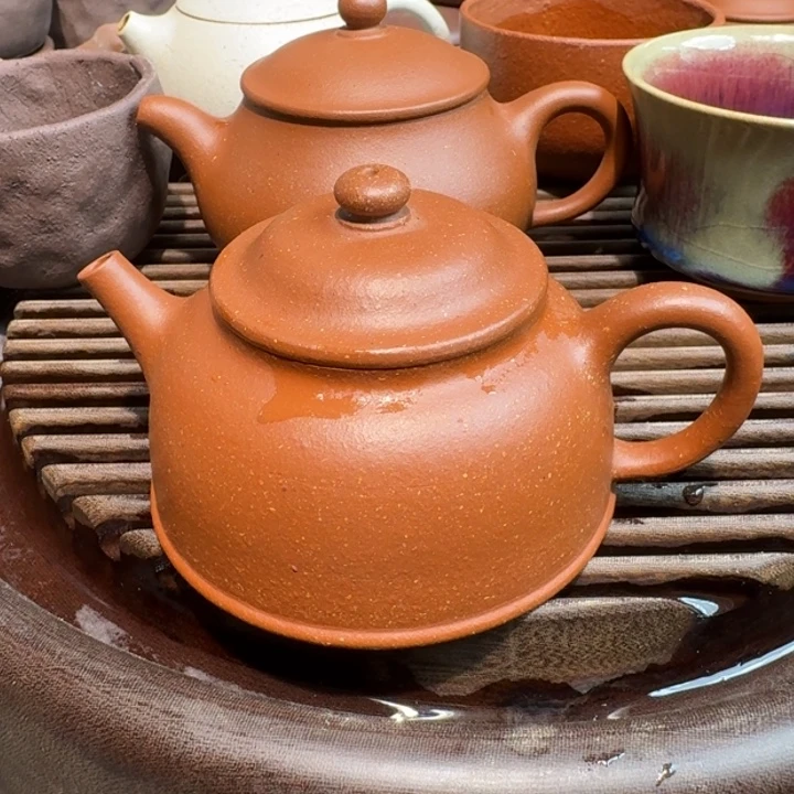 紫砂茶杯红将坡无添加150cc鱼罩