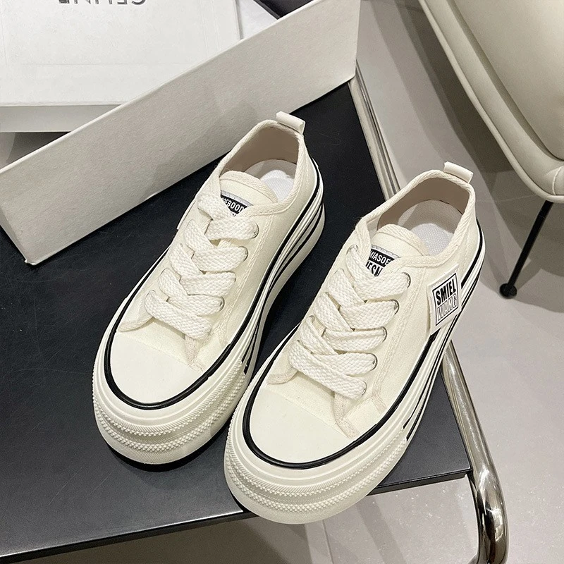 帆布半拖鞋女夏季外穿2025新款网红爆款高级感厚底