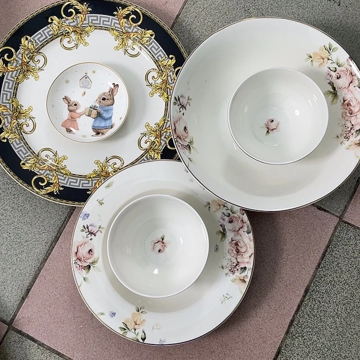 甜***a新骨瓷六个餐具微瑕完美主义者慎拍