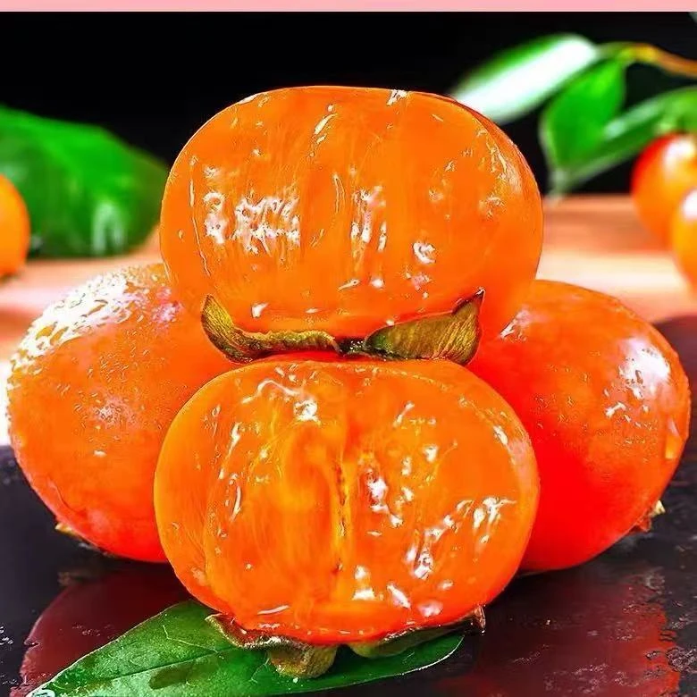 广西桂林恭城特产流心蜜柿应季新鲜水果软柿子软糯香甜薄皮流心