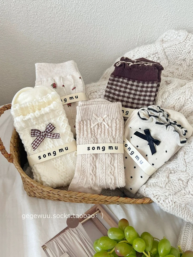 【秋冬袜直播】袜子女春秋季甜美韩版小众款ins风