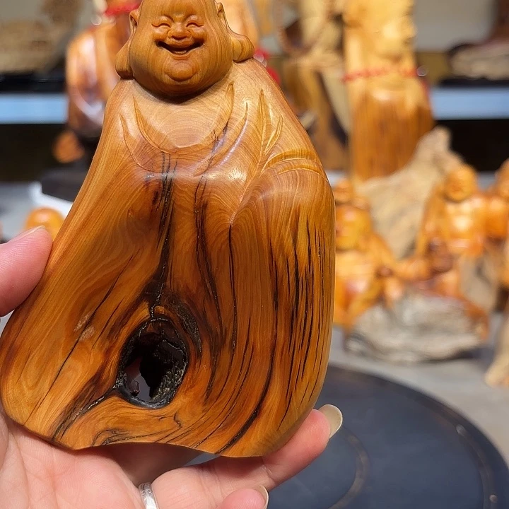 柏木太行崖柏弥勒佛