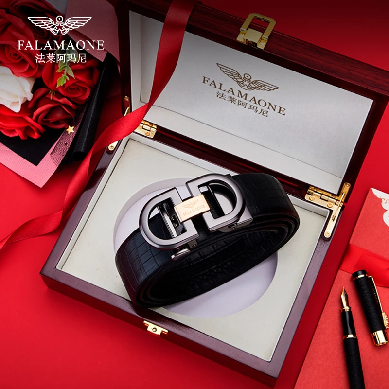 FALAMAONE/法莱阿玛尼正品男士裤腰带商务真皮皮带高档皮带男士