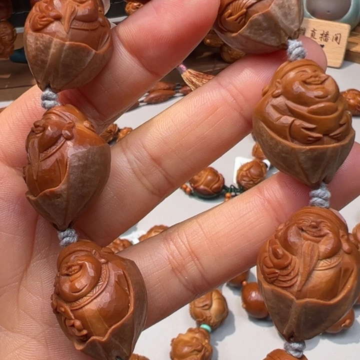 橄榄核手串/手链包衣财神
