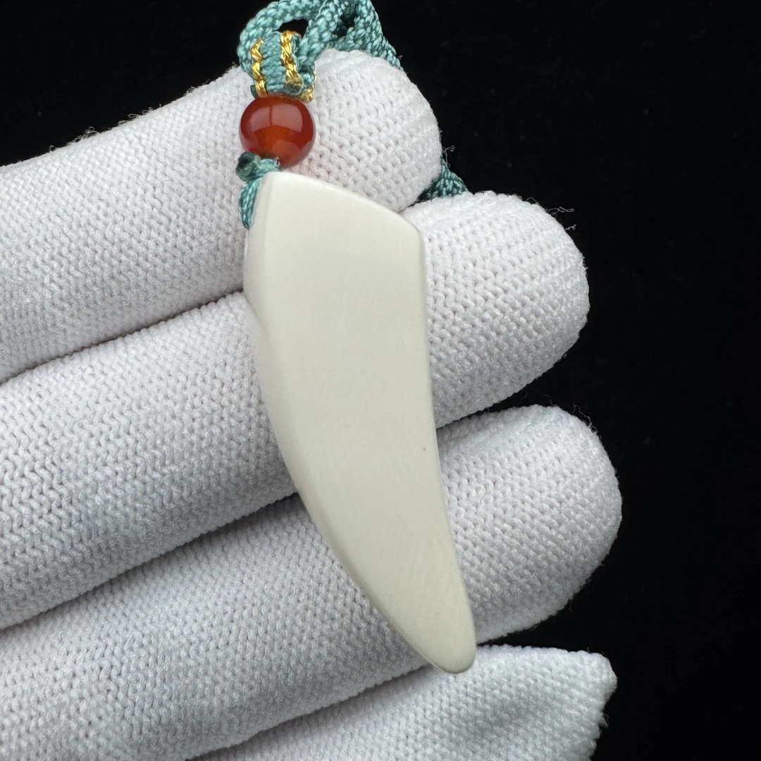 L3944天然猛犸牙 牙尖38.3mm 支持鉴定 假一罚四