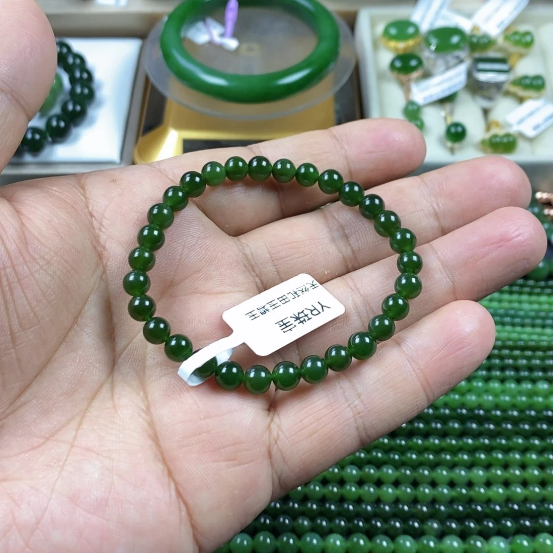 和田玉（碧玉）手串未镶嵌6